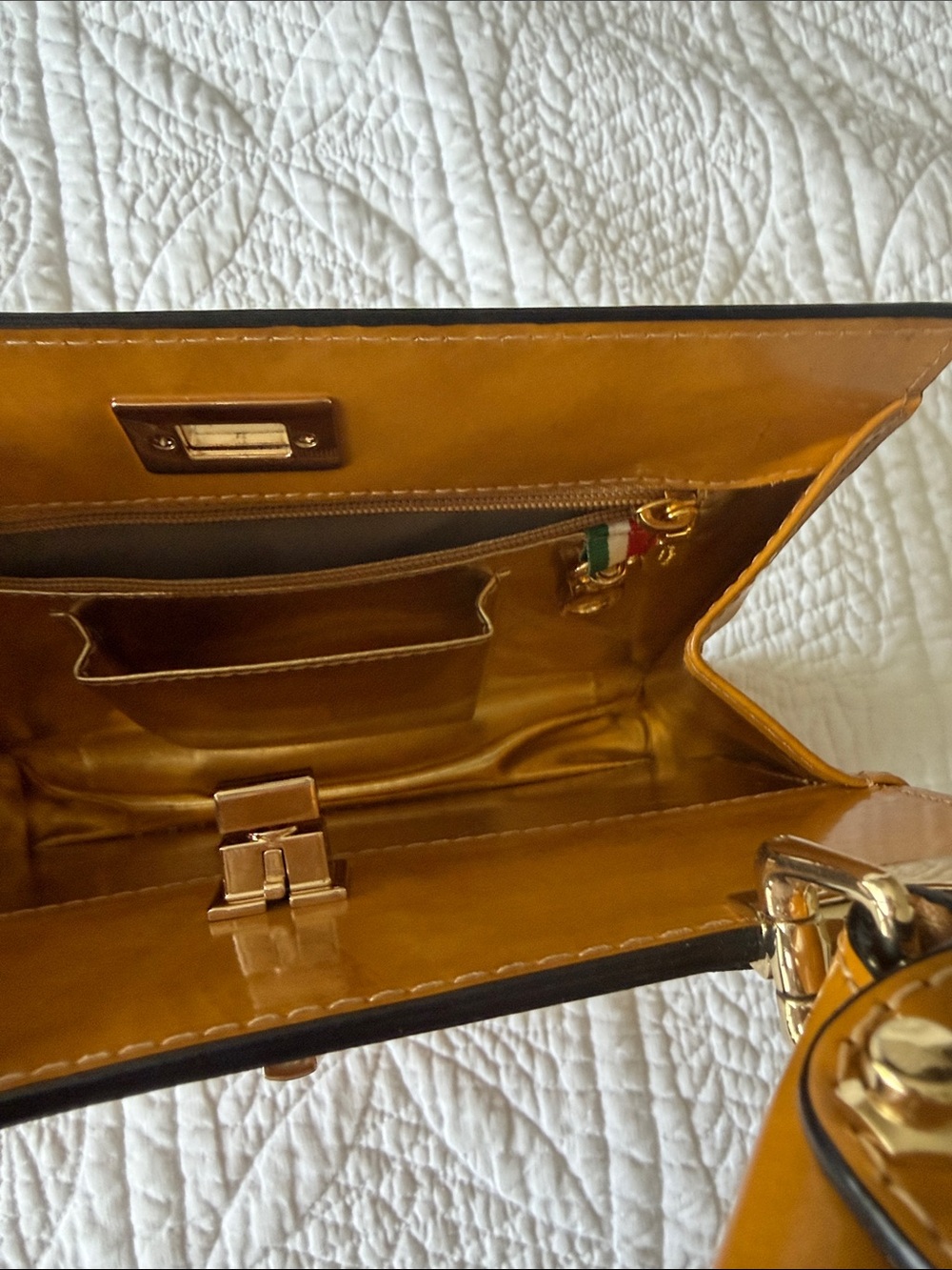 Pratesi ~ Anna Maria Luisa de' Medici Hand Bag ~ BEAUTIFUL 🧡 - Picture 11 of 14